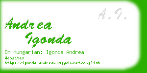 andrea igonda business card